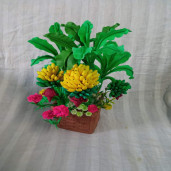 http://www.priyomarket.com/BIG SIZE artificial clay bonsai banana tree decoration interior - multicolor