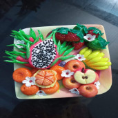 http://www.priyomarket.com/ Artificial clay fruits plate.